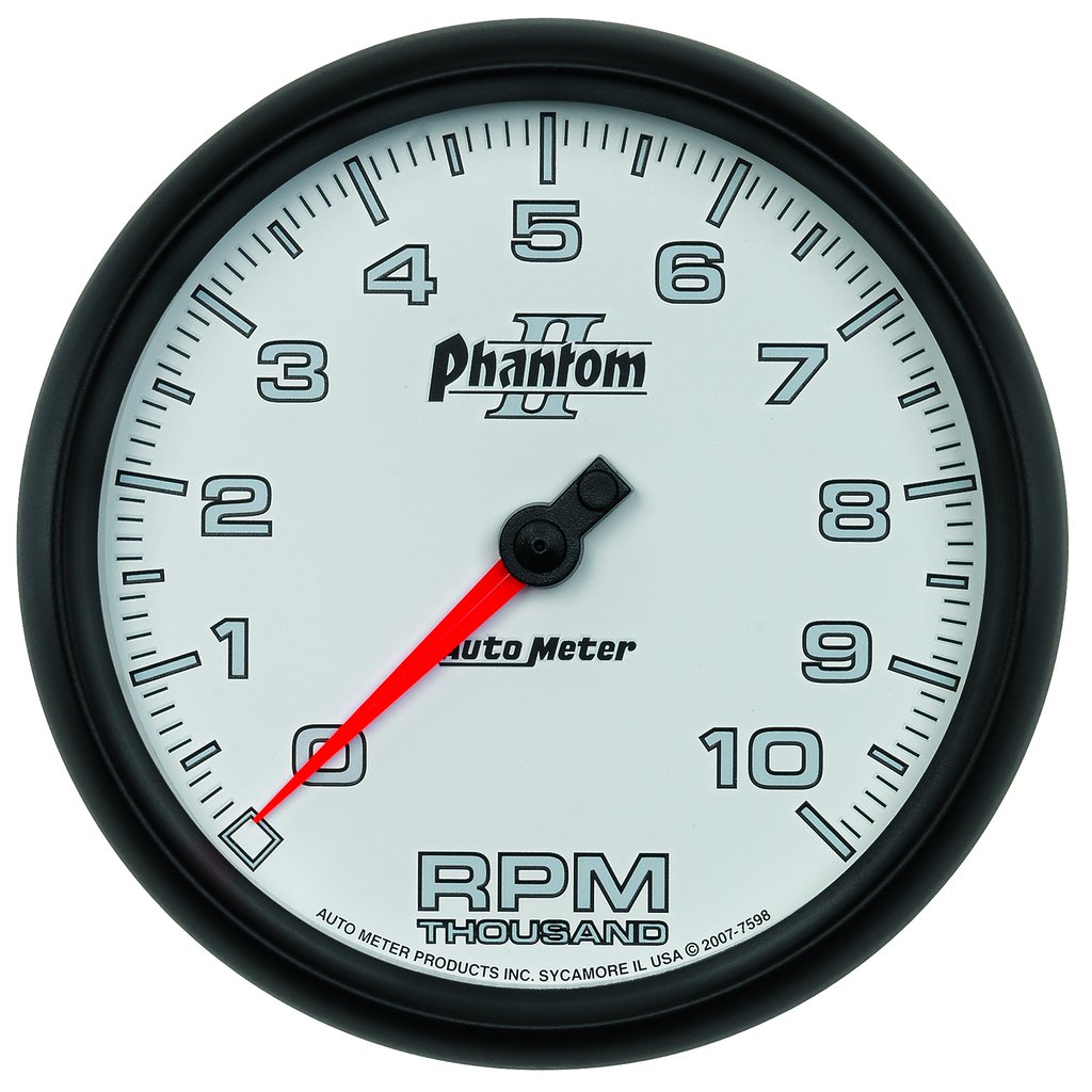 AutoMeter 5" IN-DASH tachometer, 0-10,000 RPM, PHANTOM II