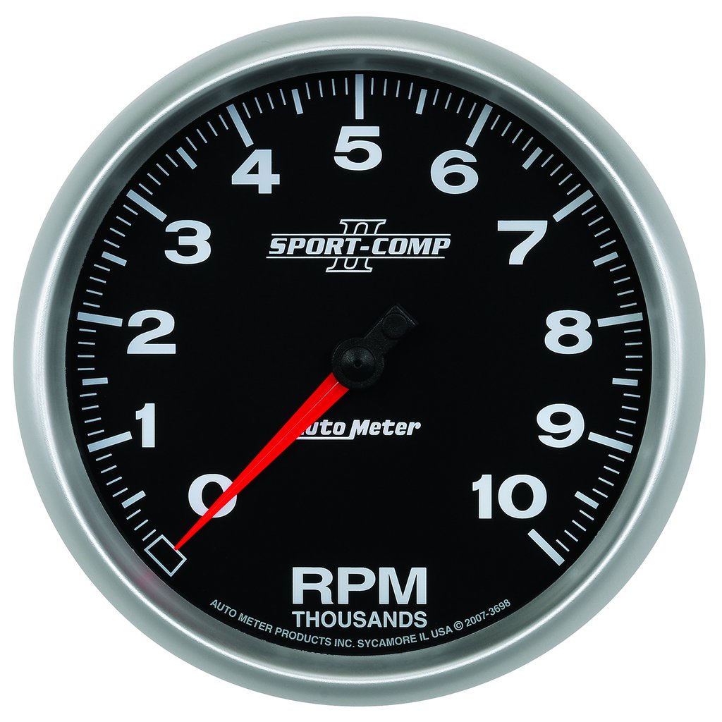 AutoMeter 5" IN-DASH tachometer, 0-10,000 RPM, SPORT-COMP II