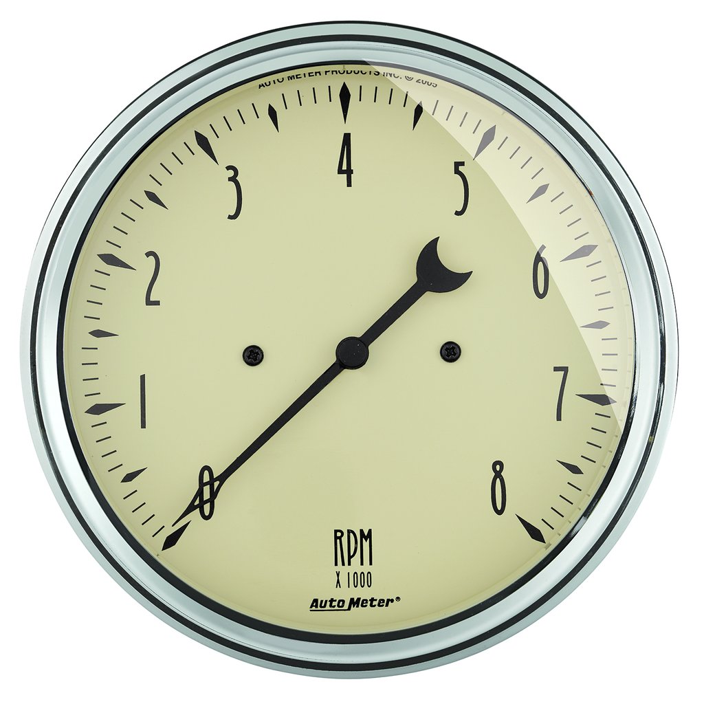 AutoMeter 5" IN-DASH tachometer, 0-8,000 RPM, ANTIQUE BEIGE