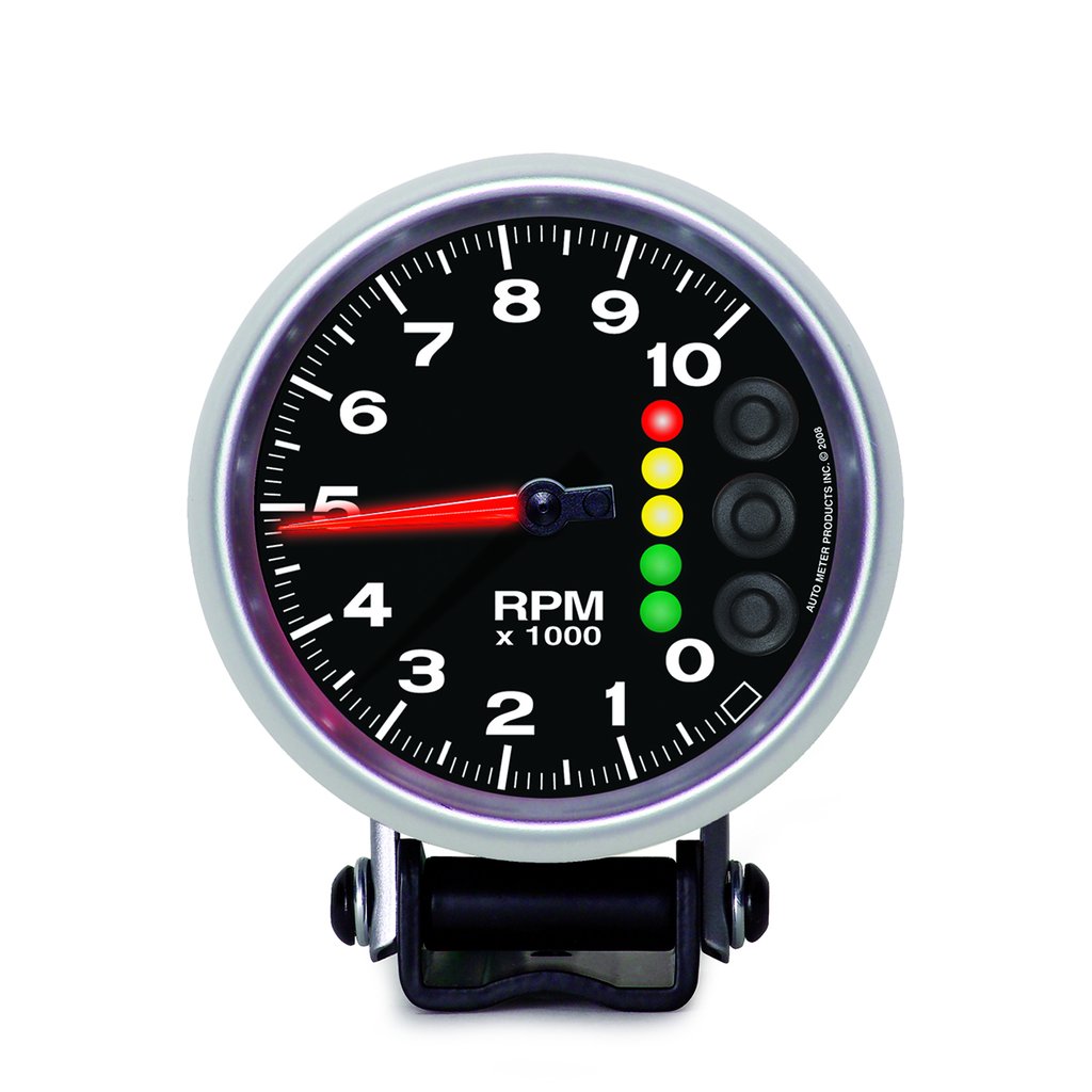 AutoMeter 3-3/4" PEDESTAL tachometer, 0-10,000 RPM, PRS, ELITE