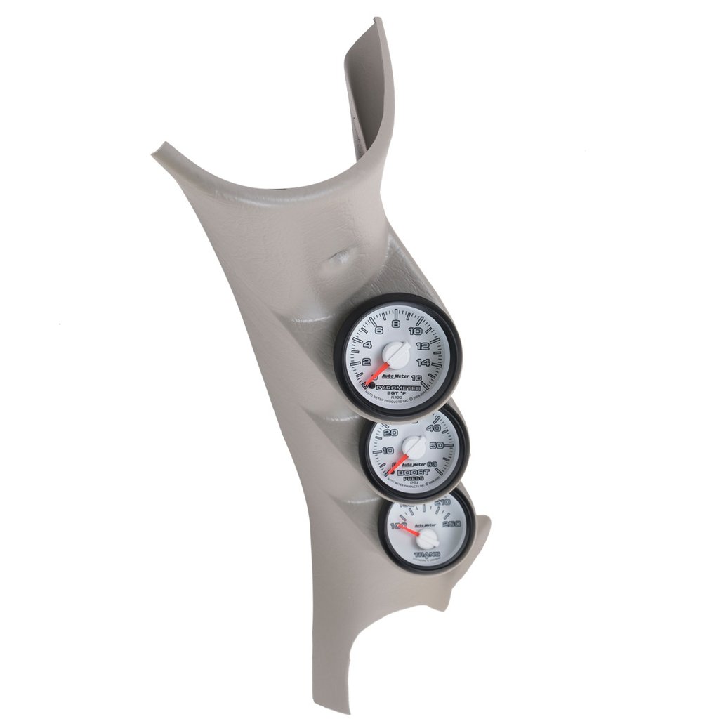 AutoMeter PILLAR KIT, 100-250 °F/0-60 PSI/0-1600 °F, 03-09 DODGE RAM, GEN 3 DODGE FACTORY MATCH