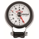 AutoMeter 3-3/4" PEDESTAL tachometer, 0-8,000 RPM, CHEVY RED BOWTIE