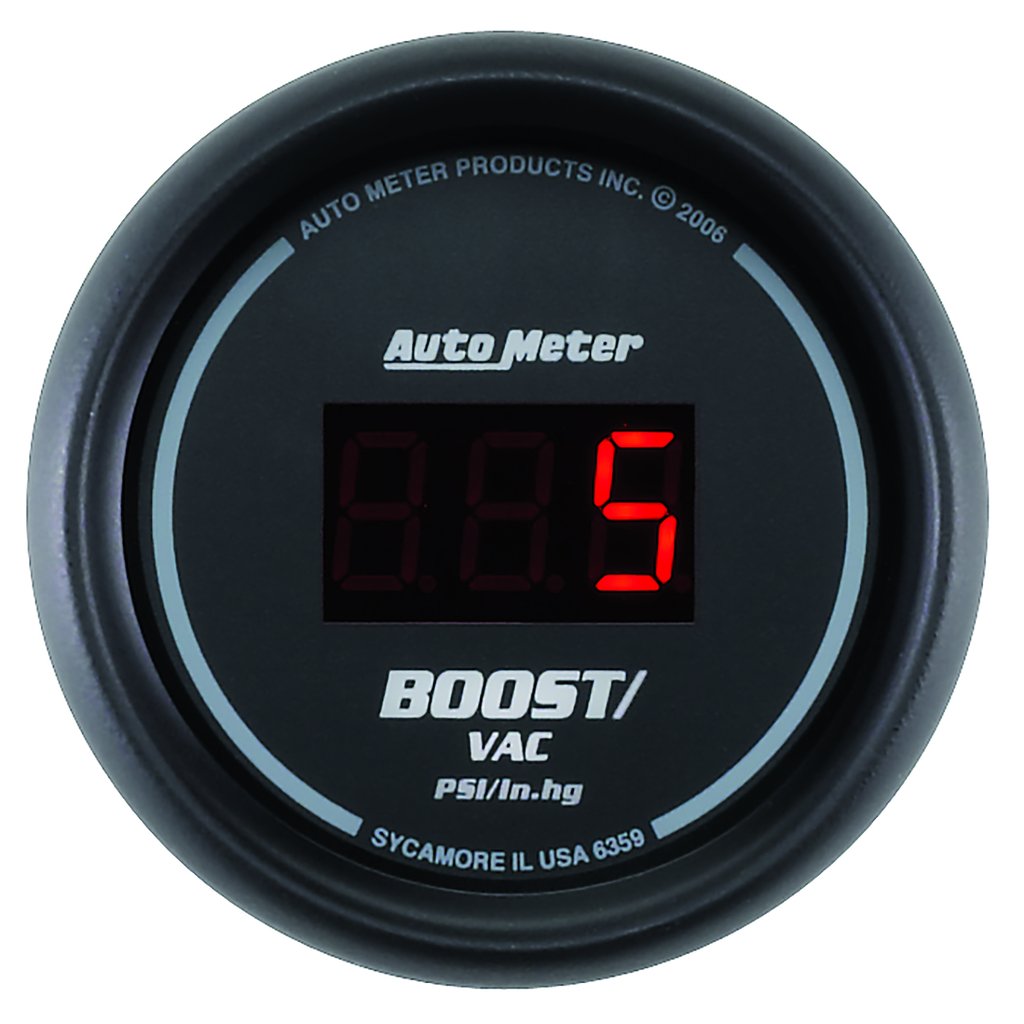 AutoMeter 2-1/16" BOOST/VACUUM, 30 IN HG/30 PSI, SPORT-COMP DIGITAL
