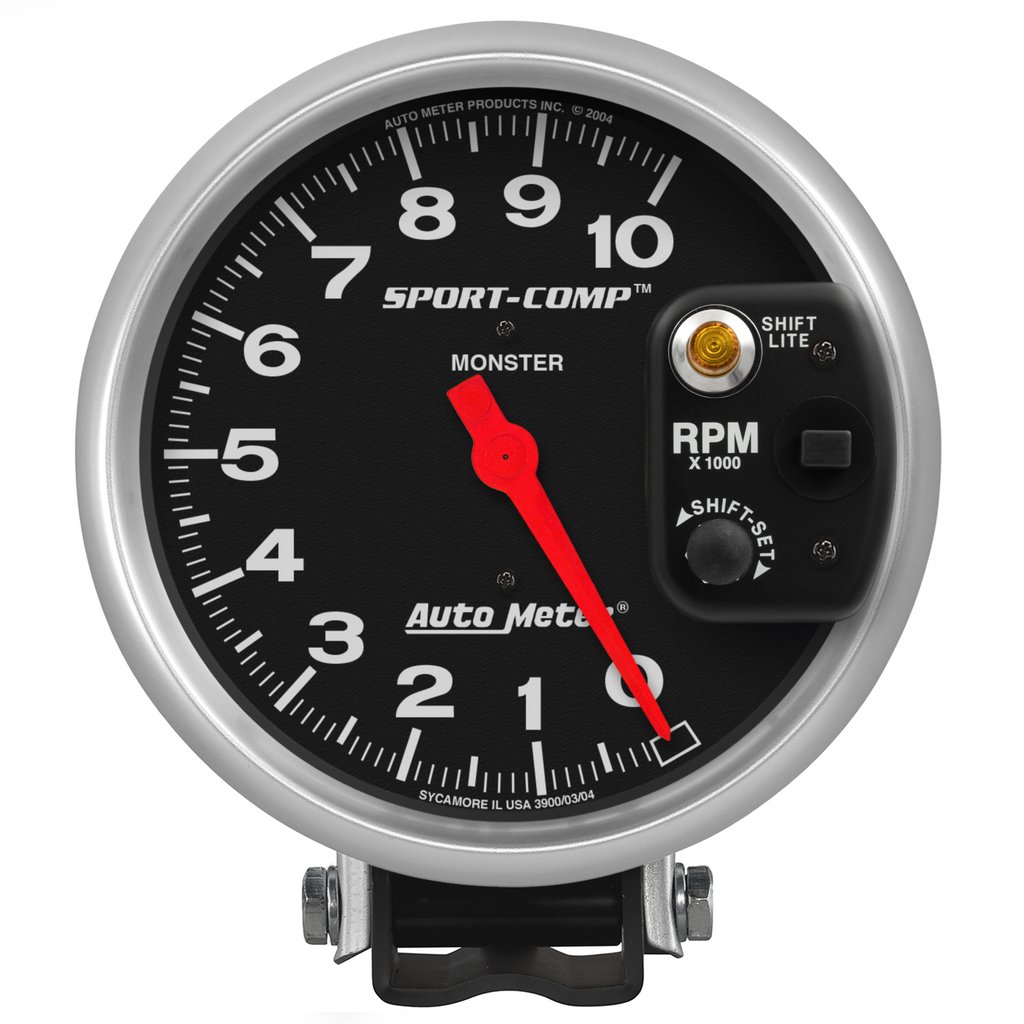 AutoMeter 5" PEDESTAL TACHOMETER, 0-10,000 RPM, SPORT-COMP