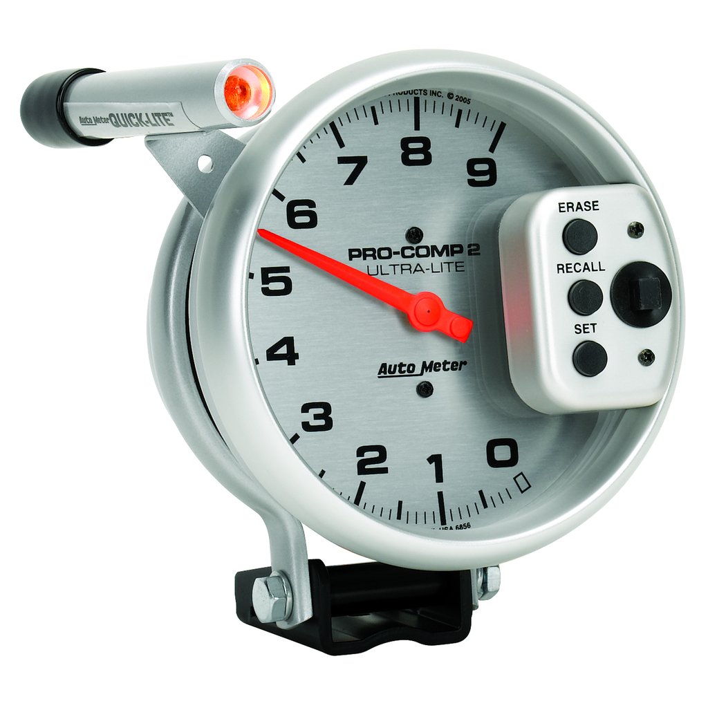 AutoMeter 5" TACHOMETER, 0-9000 RPM, PEDESTAL W/ QUICK LITE, W/PEAK MEMORY, ULTRA-LITE