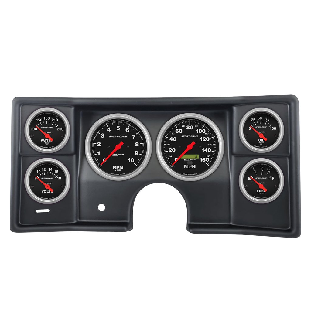 AutoMeter 6 GAUGE DIRECT-FIT DASH KIT, MALIBU/EL CAMINO/MONTECARLO 78-81, SPORT-COMP