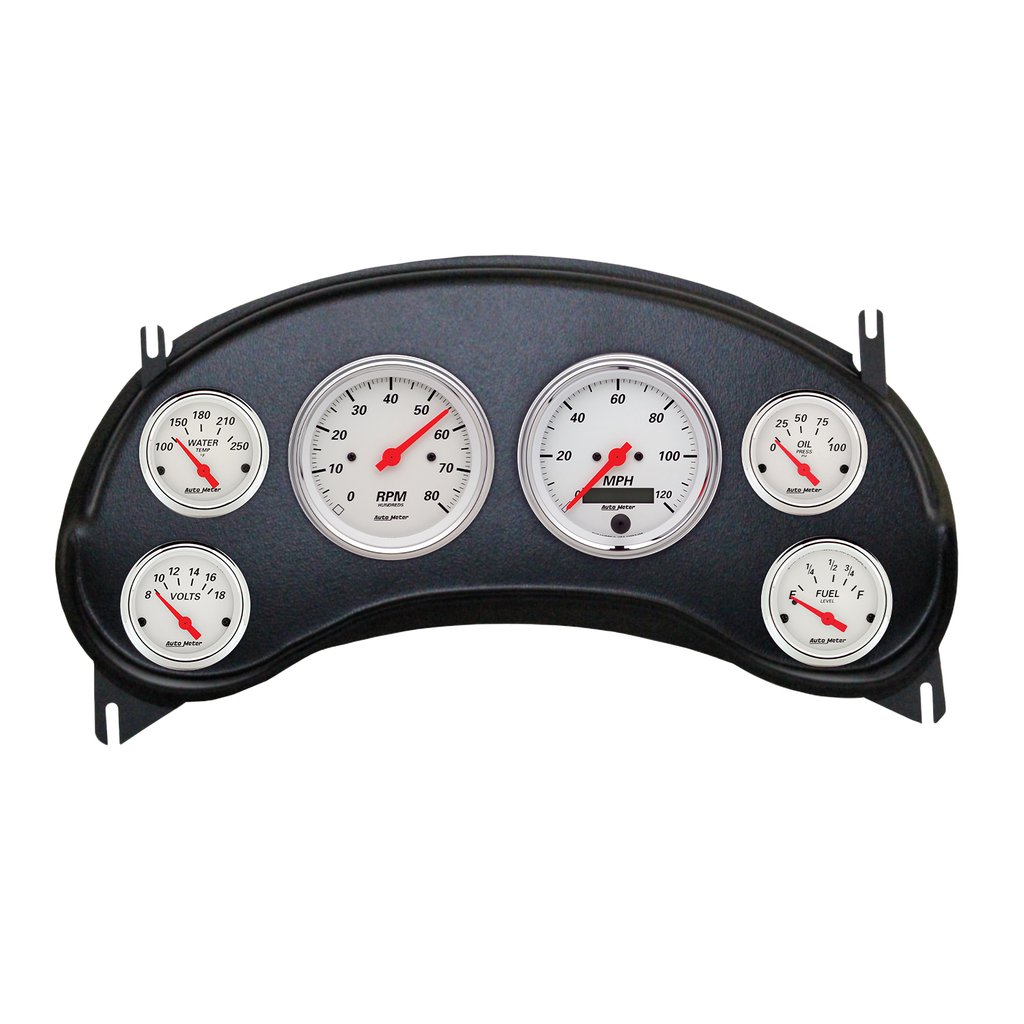 AutoMeter 6 GAUGE DIRECT-FIT DASH KIT, CHEVY S10 TRUCK 98-04, ARCTIC WHITE