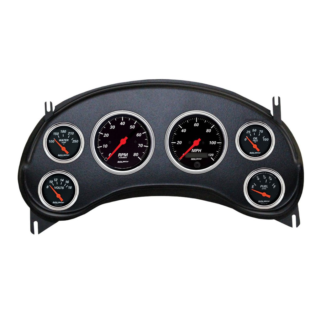 AutoMeter 6 GAUGE DIRECT-FIT DASH KIT, CHEVY S10 TRUCK 98-04, DESIGNER BLACK