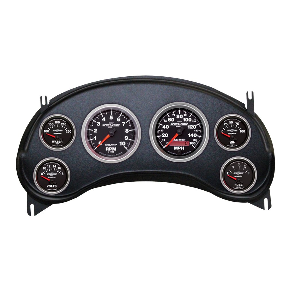 AutoMeter 6 GAUGE DIRECT-FIT DASH KIT, CHEVY S10 TRUCK 98-04, SPORT-COMP II