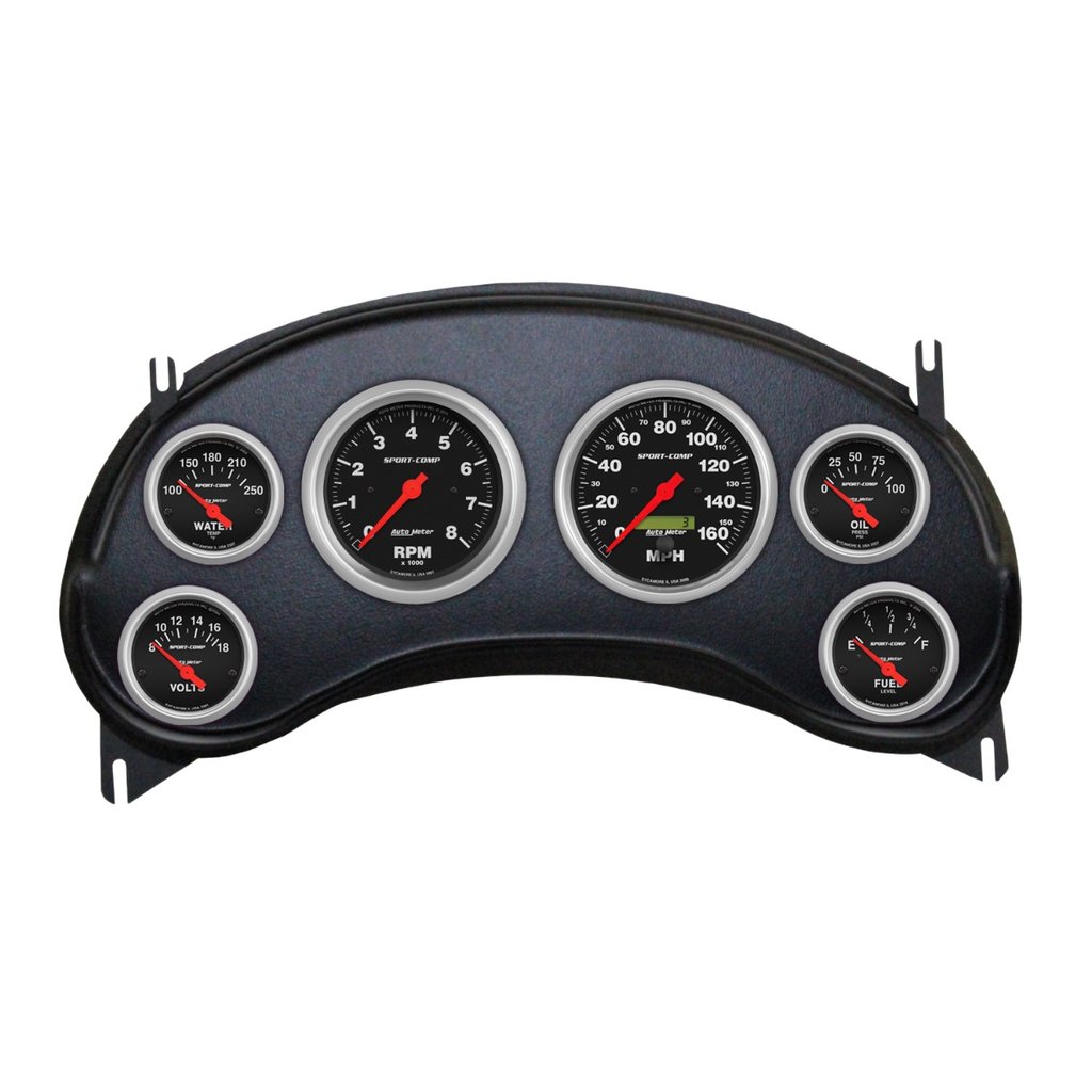 AutoMeter 6 GAUGE DIRECT-FIT DASH KIT, CHEVY S10 TRUCK 98-04, SPORT-COMP
