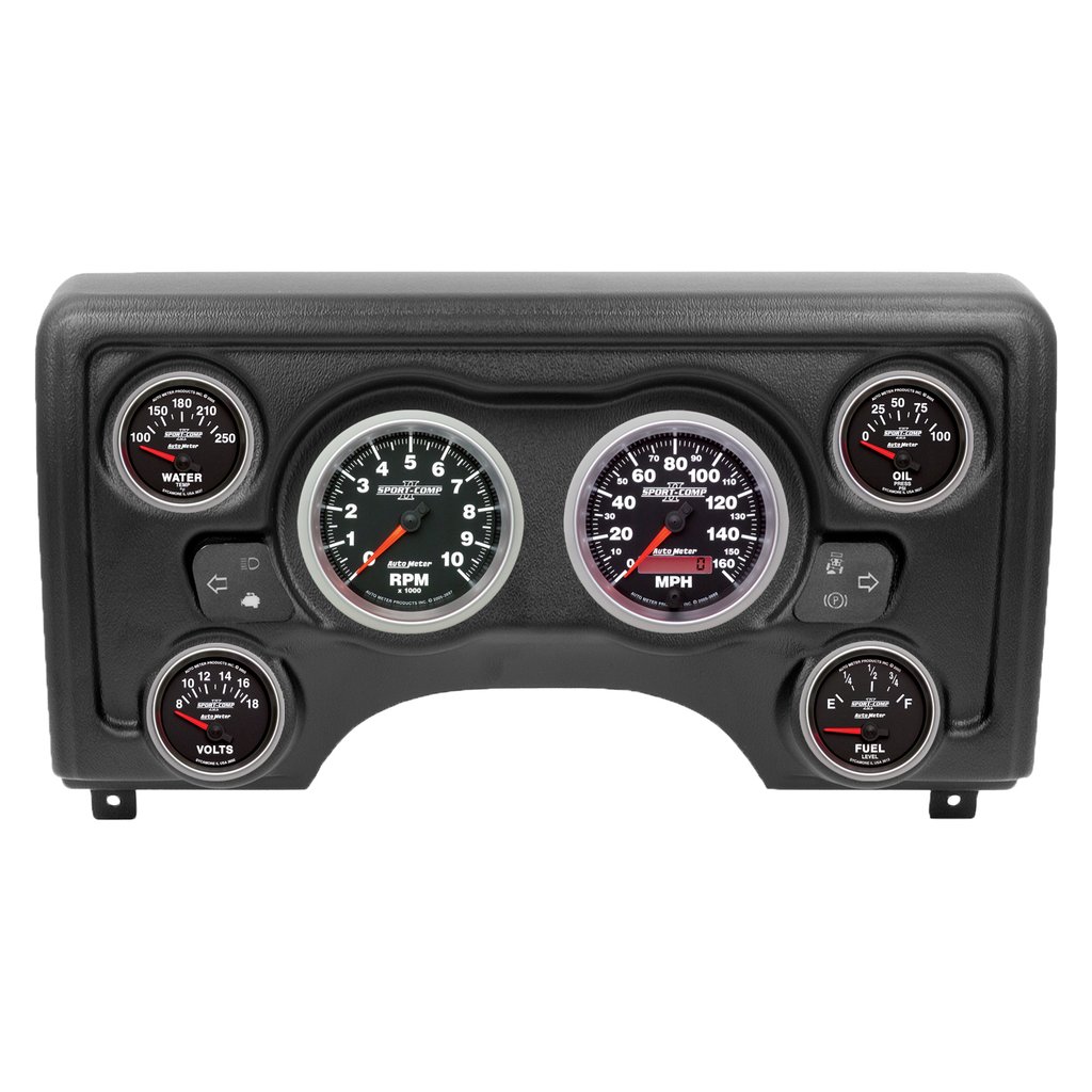 AutoMeter 6 GAUGE DIRECT-FIT DASH KIT, JEEP TJ 97-06, SPORT-COMP II