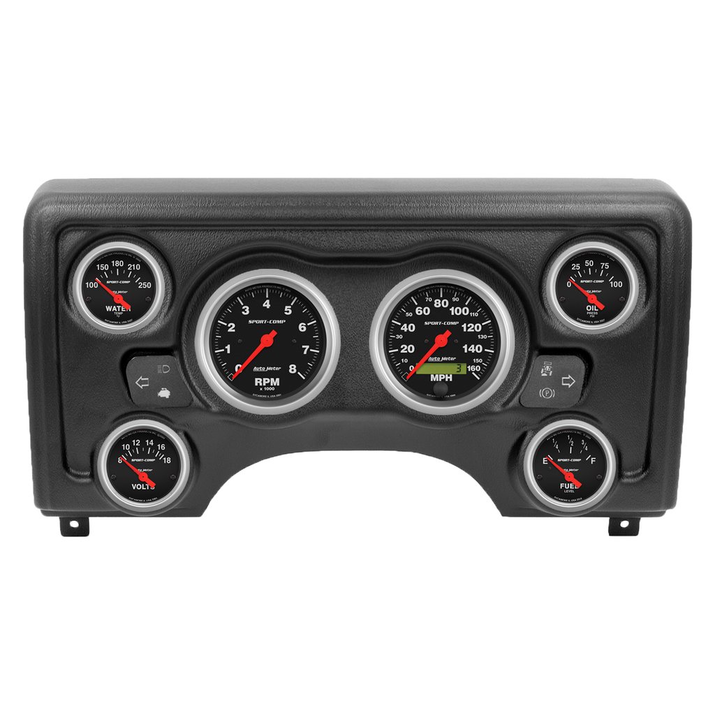 AutoMeter 6 GAUGE DIRECT-FIT DASH KIT, JEEP TJ 97-06, SPORT-COMP