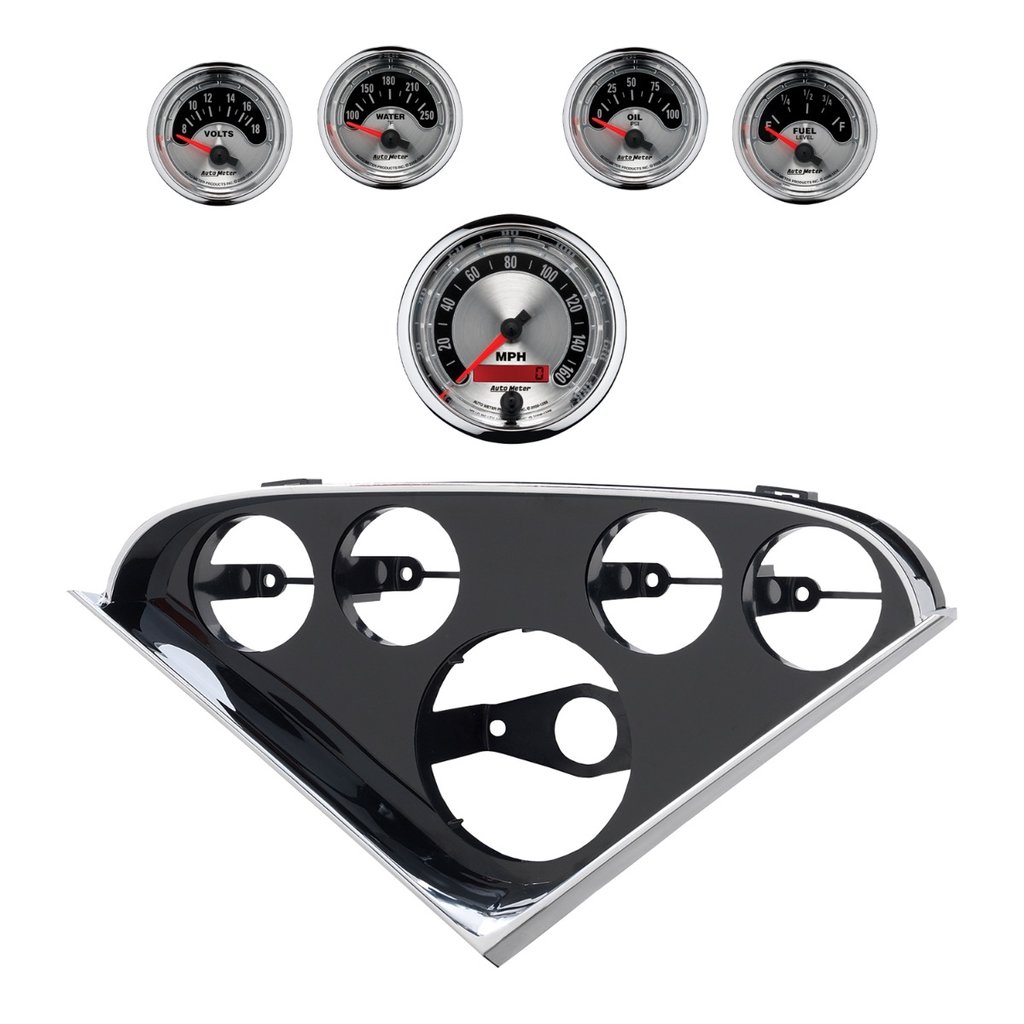 AutoMeter 5 GAUGE DIRECT-FIT DASH KIT, CHEVY TRUCK 55-59, AMERICAN MUSCLE