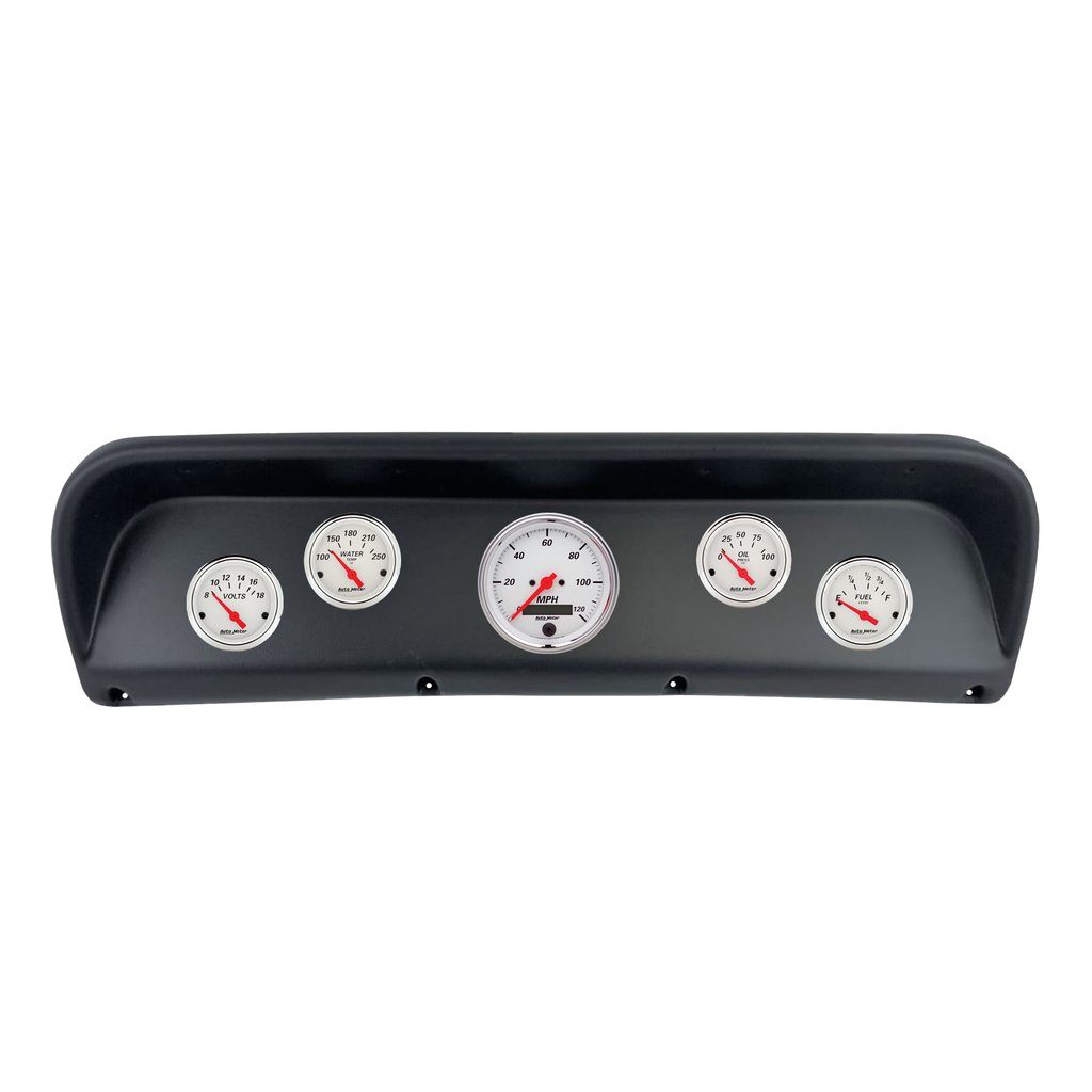 AutoMeter 5 GAUGE DIRECT-FIT DASH KIT, FORD F100 67-72, ARCTIC WHITE