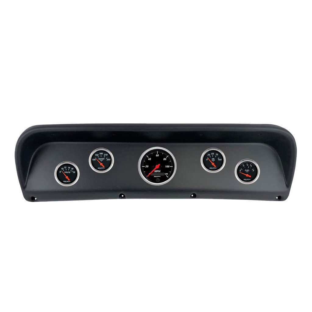 AutoMeter 5 GAUGE DIRECT-FIT DASH KIT, FORD F100 67-72, DESIGNER BLACK