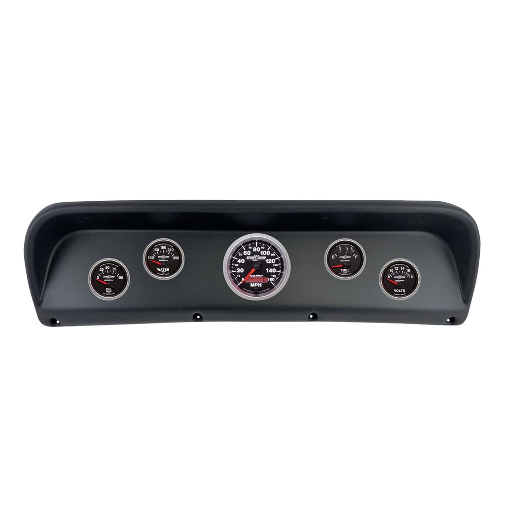 AutoMeter 5 GAUGE DIRECT-FIT DASH KIT, FORD F100 67-72, SPORT-COMP II