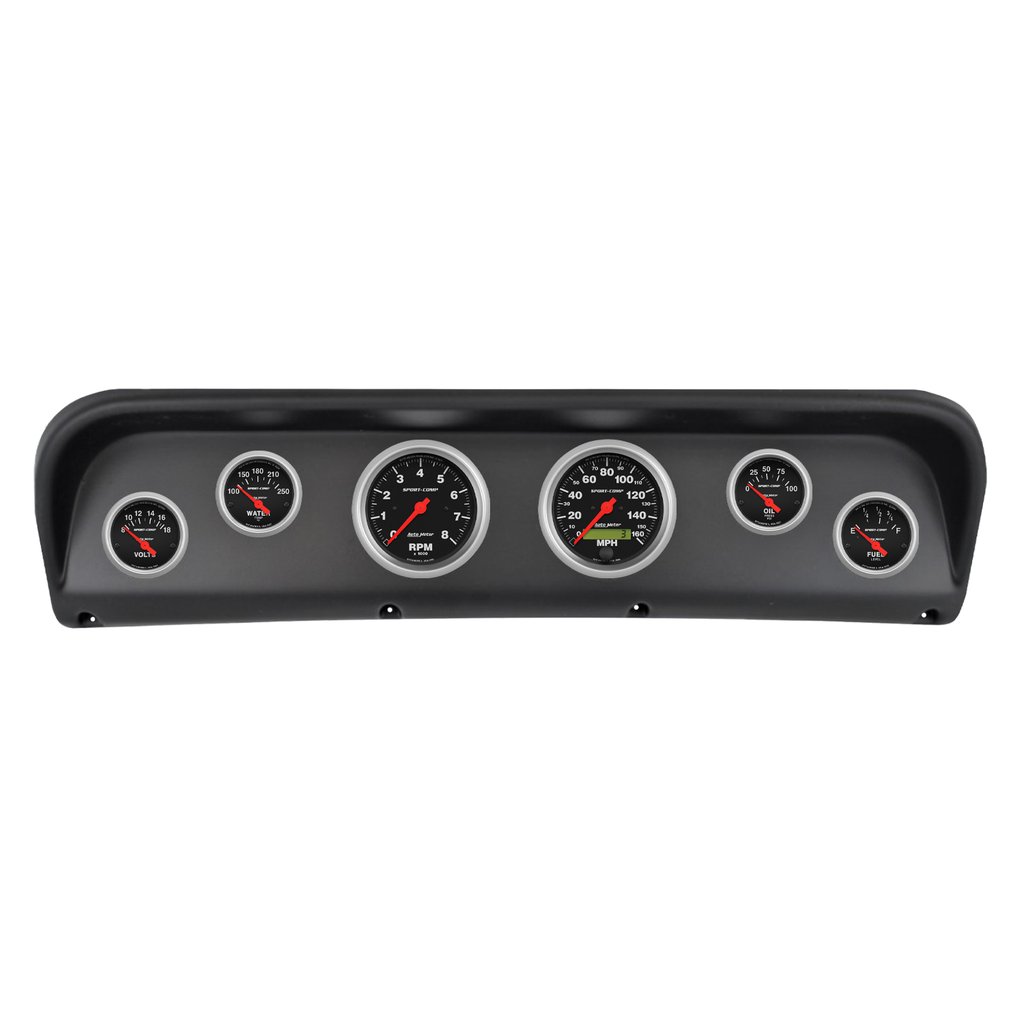AutoMeter 6 GAUGE DIRECT-FIT DASH KIT, FORD F100 67-72, SPORT-COMP