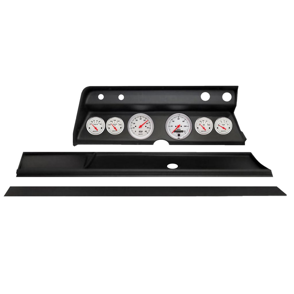 AutoMeter 6 GAUGE DIRECT-FIT DASH KIT, CHEVY CHEVELLE 67, ARCTIC WHITE