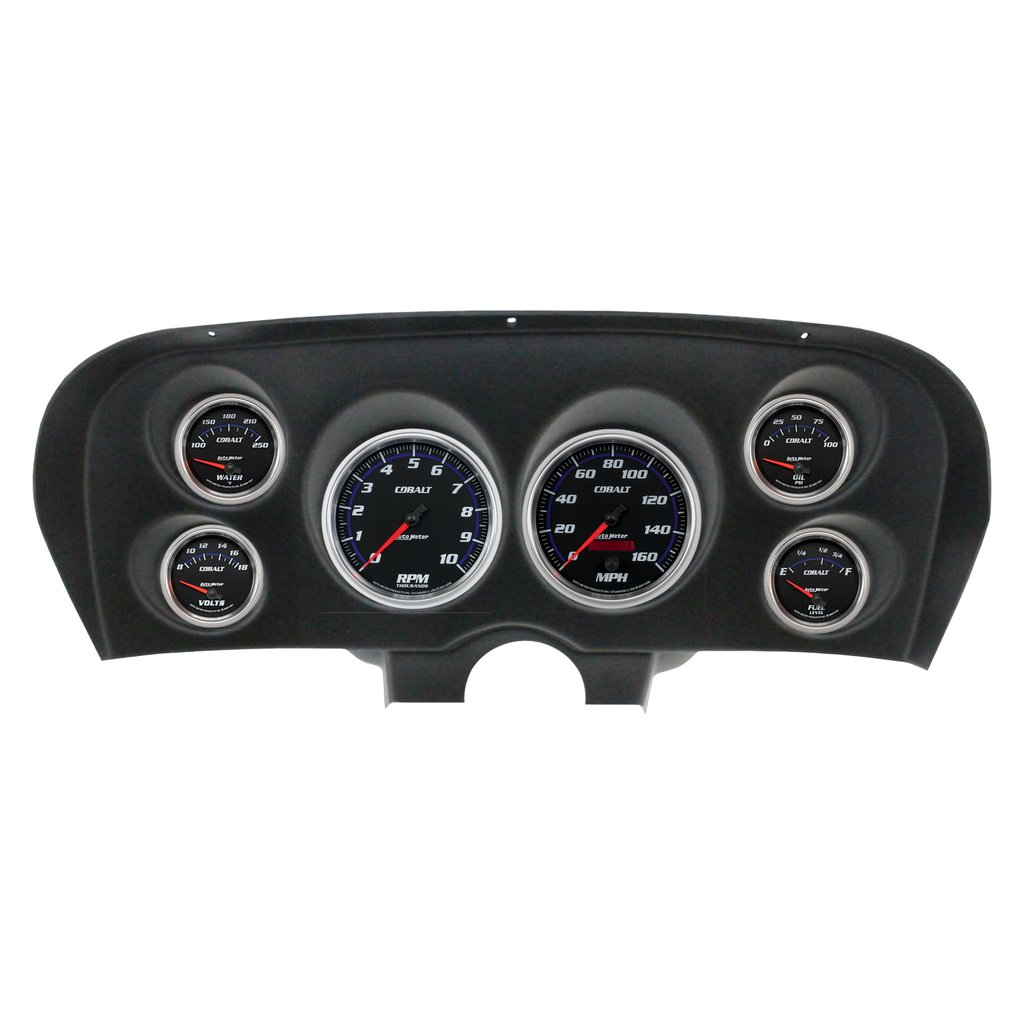 AutoMeter 6 GAUGE DIRECT-FIT DASH KIT, FORD MUSTANG 69-70, COBALT
