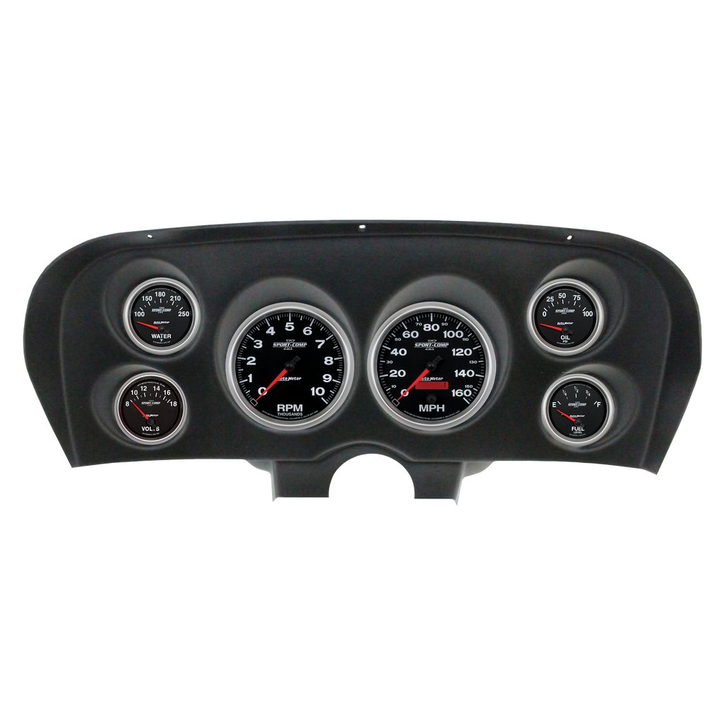 AutoMeter 6 GAUGE DIRECT-FIT DASH KIT, FORD MUSTANG 69-70, SPORT-COMP II