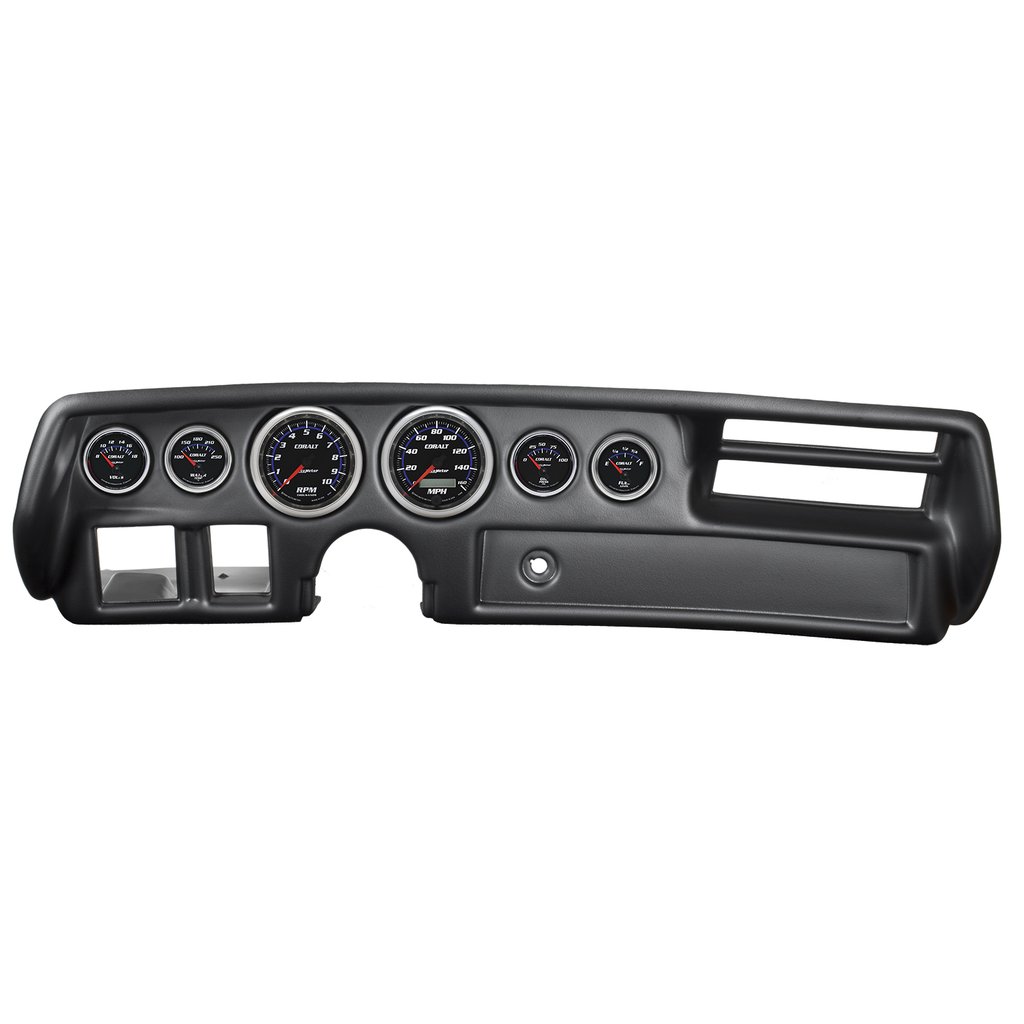 AutoMeter 6 GAUGE DIRECT-FIT DASH KIT, CHEVELLE / EL CAMINO / MALIBU (NON SS) 70-72, COBALT