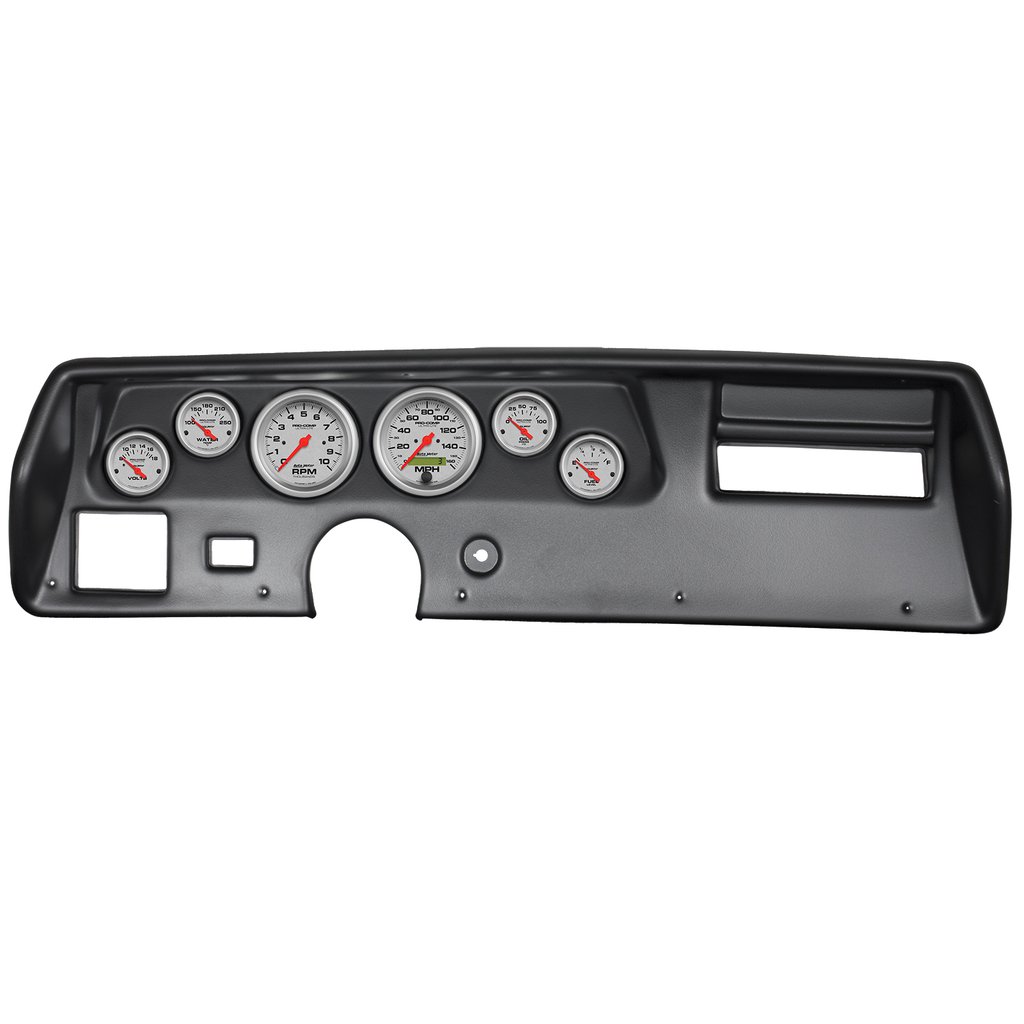 AutoMeter 6 GAUGE DIRECT-FIT DASH KIT, CHEVELLE SS / EL CAMINO / MONTE 70-72, ULTRA-LITE