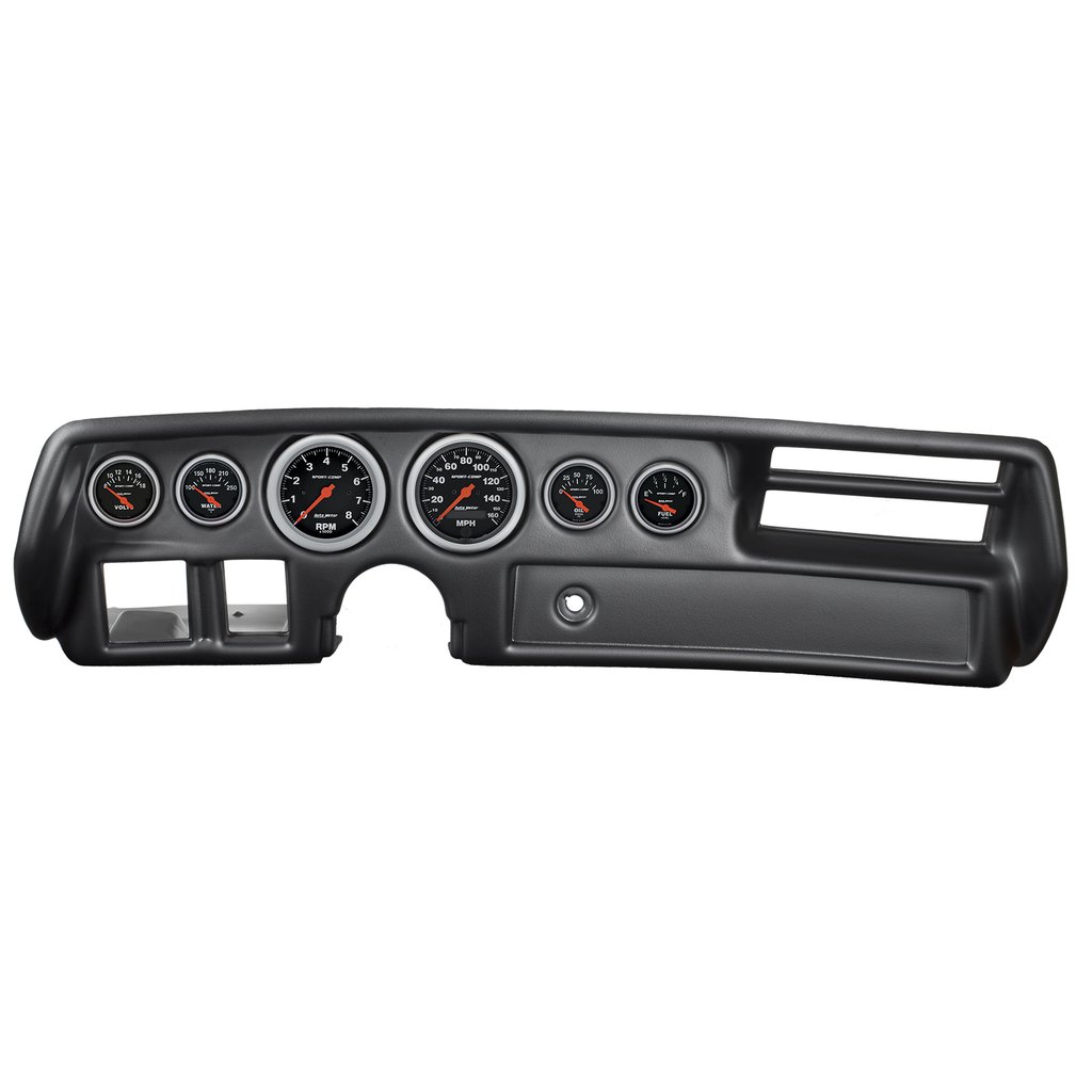 AutoMeter 6 GAUGE DIRECT-FIT DASH KIT, CHEVELLE / EL CAMINO / MALIBU (NON SS) 70-72, SPORT-COMP