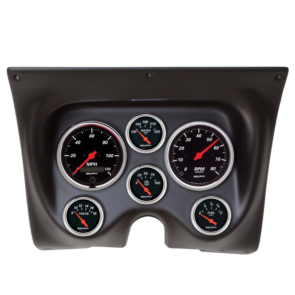 AutoMeter 6 GAUGE DIRECT-FIT DASH KIT, CAMARO/FIREBIRD 67-68, DESIGNER BLACK