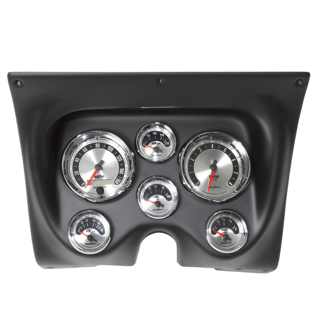 AutoMeter 6 GAUGE DIRECT-FIT DASH KIT, CAMARO/FIREBIRD 67-68, TACH / MPH / FUEL / OILP / WTMP / VOLT, AMERICAN MUSCLE