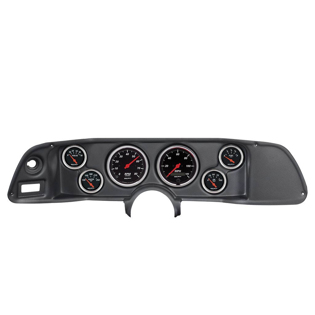 AutoMeter 6 GAUGE DIRECT-FIT DASH KIT, CAMARO 70-78, DESIGNER BLACK