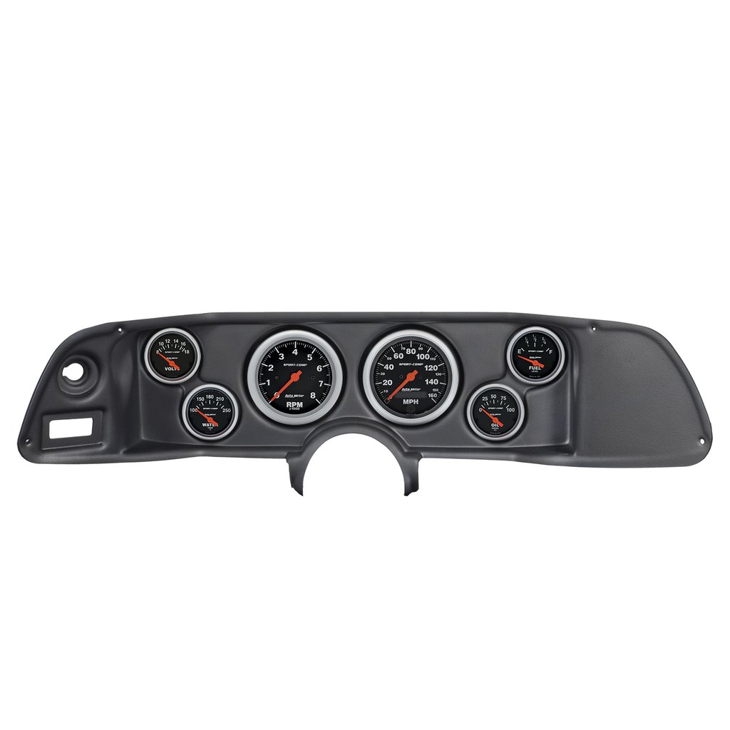 AutoMeter 6 GAUGE DIRECT-FIT DASH KIT, CAMARO 70-78, SPORT-COMP