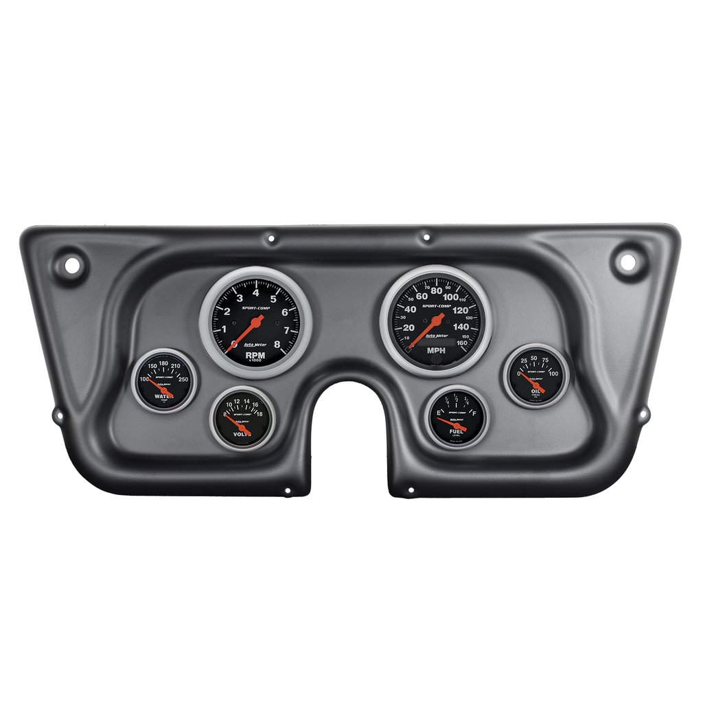 AutoMeter 6 GAUGE DIRECT-FIT DASH KIT, CHEVY TRUCK C / K / K5 / SUBURBN 67-72, SPORT-COMP