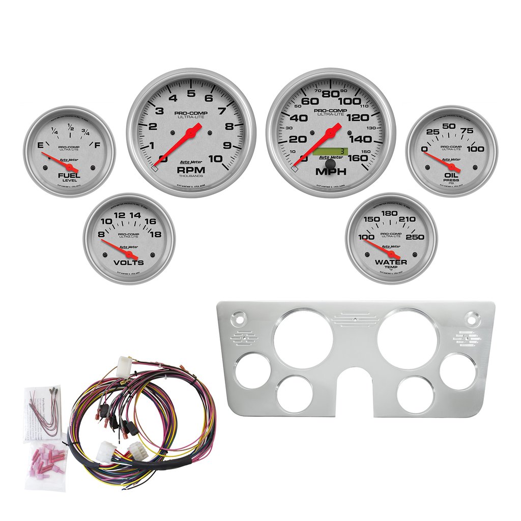 AutoMeter 6 GAUGE DIRECT-FIT DASH KIT, CHEVY TRUCK 67-72, ULTRA-LITE
