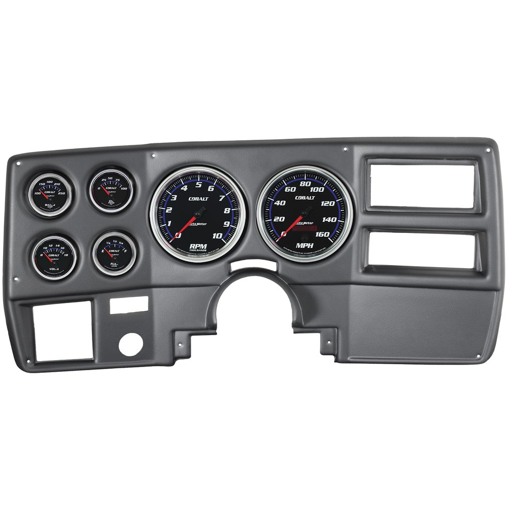 AutoMeter 6 GAUGE DIRECT-FIT DASH KIT, CHEVY TRUCK / SUBURBAN 73-83, COBALT
