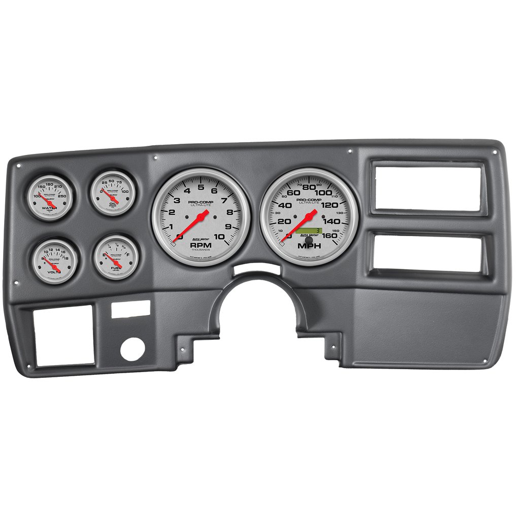 AutoMeter 6 GAUGE DIRECT-FIT DASH KIT, CHEVY TRUCK / SUBURBAN 73-83, ULTRA-LITE