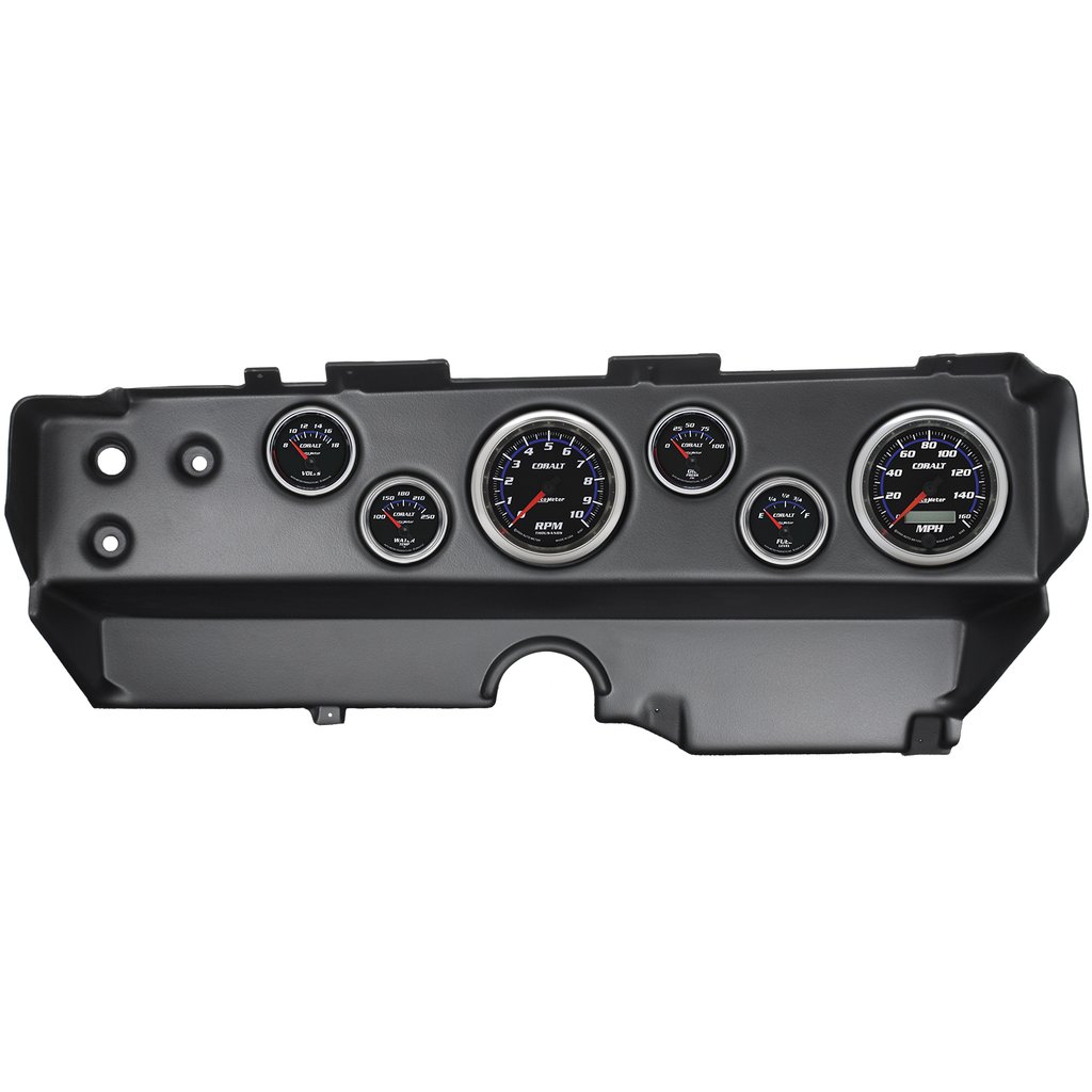 AutoMeter 6 GAUGE DIRECT-FIT DASH KIT, E-BODY / CUDA / CHALLENGER 70-74, COBALT