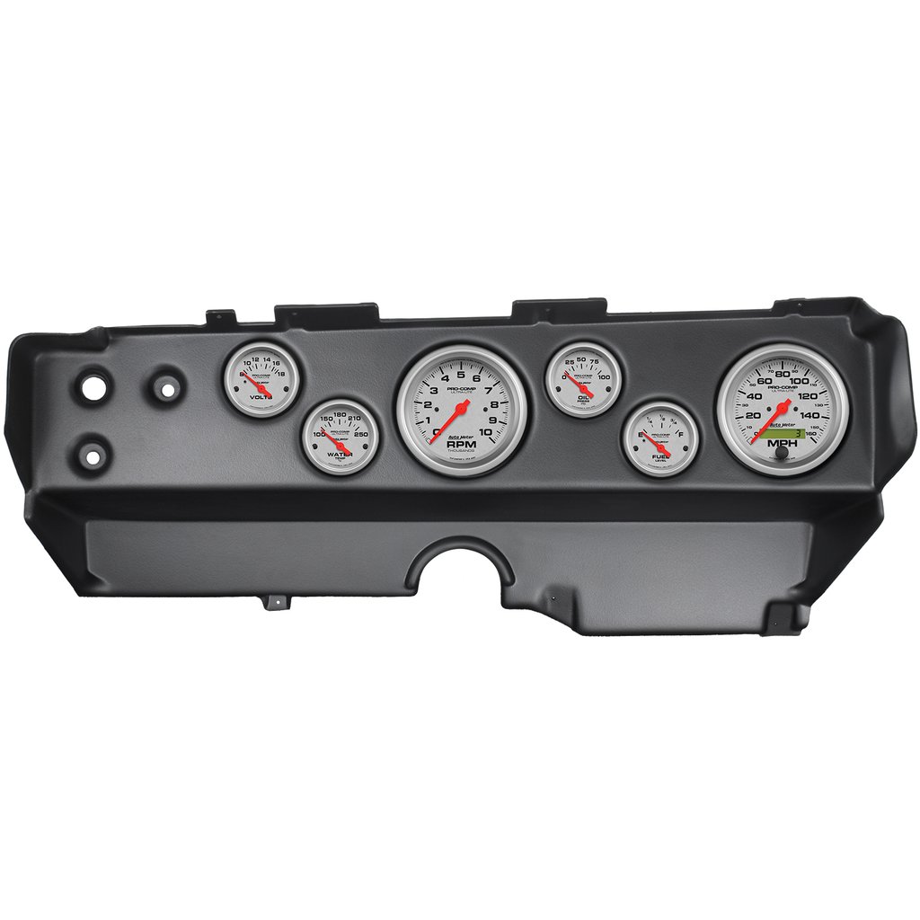 AutoMeter 6 GAUGE DIRECT-FIT DASH KIT, E-BODY / CUDA / CHALLENGER 70-74, ULTRA-LITE