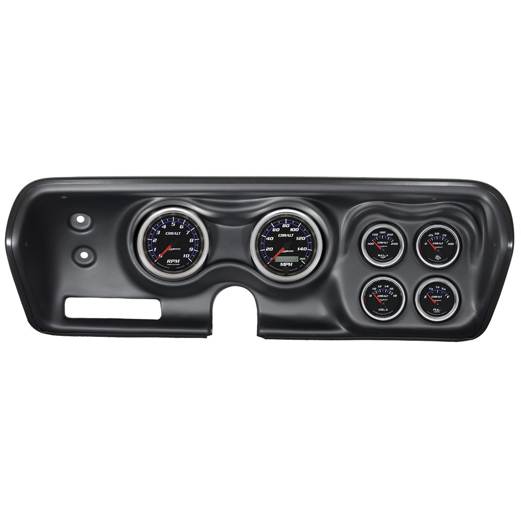 AutoMeter 6 GAUGE DIRECT-FIT DASH KIT, B-BODY / CHRGR / GTX / ROAD RUNNER / SAT 71-74, COBALT