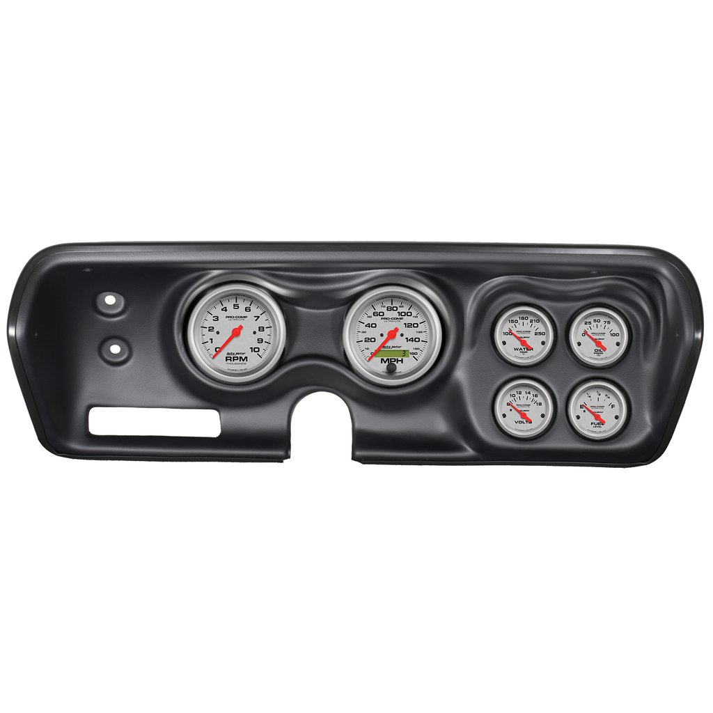 AutoMeter 6 GAUGE DIRECT-FIT DASH KIT, B-BODY / CHRGR / GTX / ROAD RUNNER / SAT 71-74, ULTRA-LITE