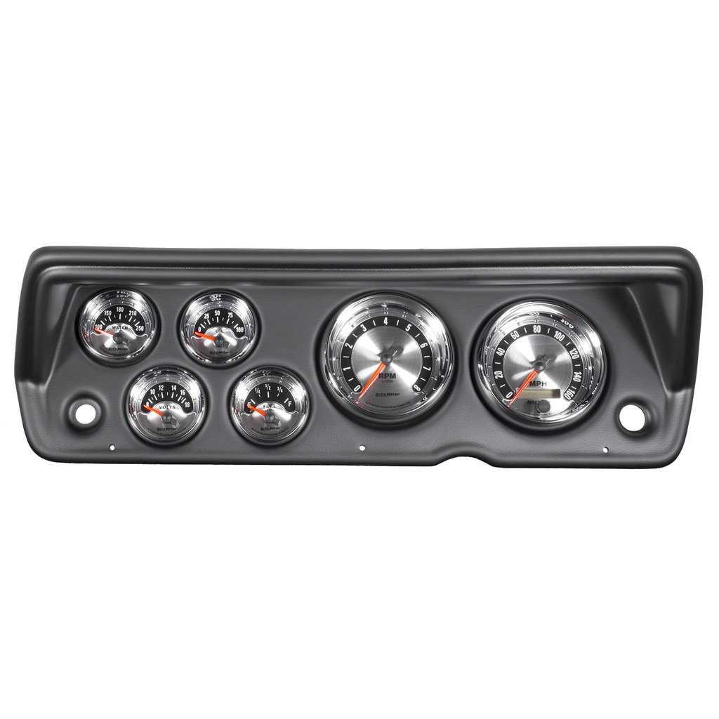 AutoMeter 6 GAUGE DIRECT-FIT DASH KIT, A-BODY / DUSTER / DEMON / DART 70-76, AMERICAN MUSCLE