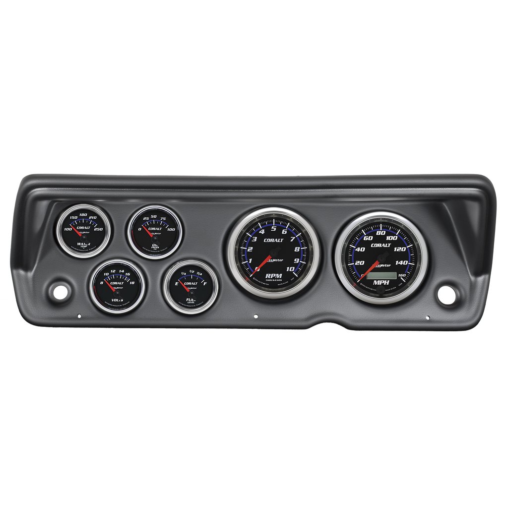 AutoMeter 6 GAUGE DIRECT-FIT DASH KIT, A-BODY / DUSTER / DEMON / DART 70-76, COBALT