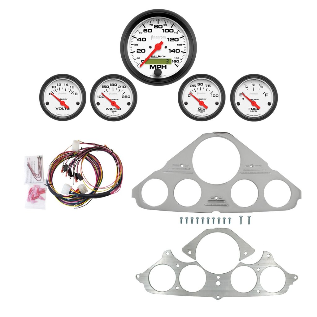 AutoMeter 5 GAUGE DIRECT-FIT DASH KIT, CHEVY TRUCK 55-59, PHANTOM