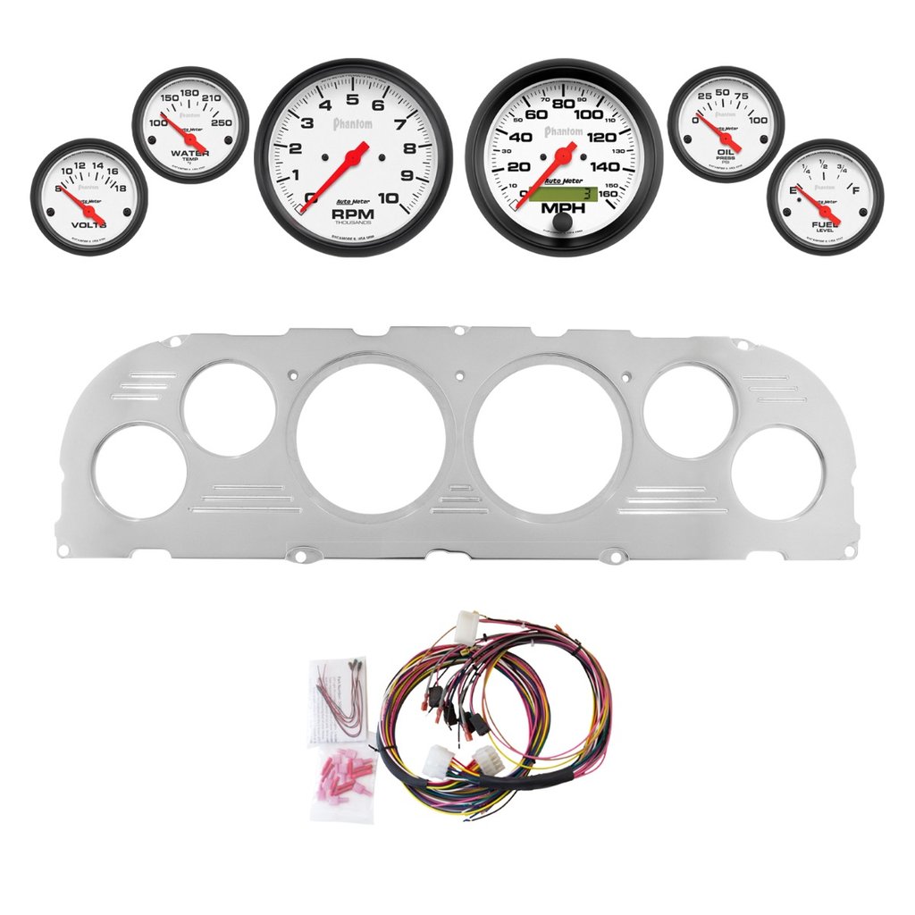 AutoMeter 6 GAUGE DIRECT-FIT DASH KIT, CHEVY TRUCK 60-63, PHANTOM