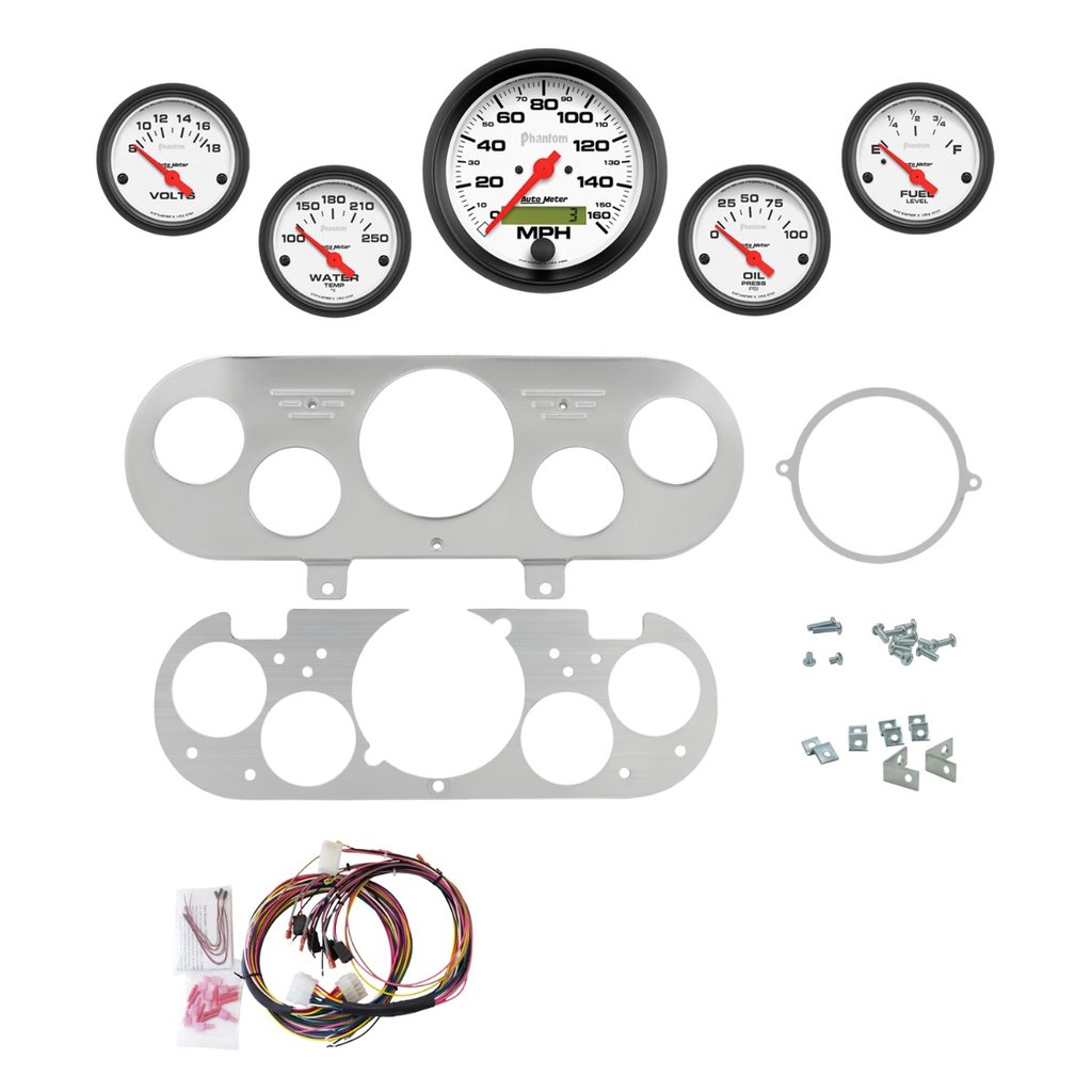 AutoMeter 5 GAUGE DIRECT-FIT DASH KIT, CHEVY NOVA 62-65, PHANTOM