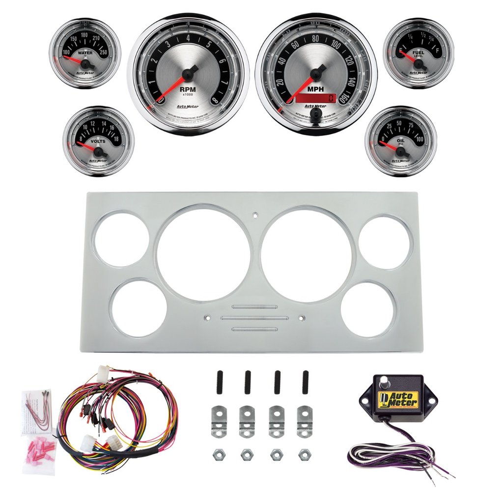 AutoMeter 6 GAUGE DIRECT-FIT DASH KIT, FORD TRUCK 73-79, AMERICAN MUSCLE