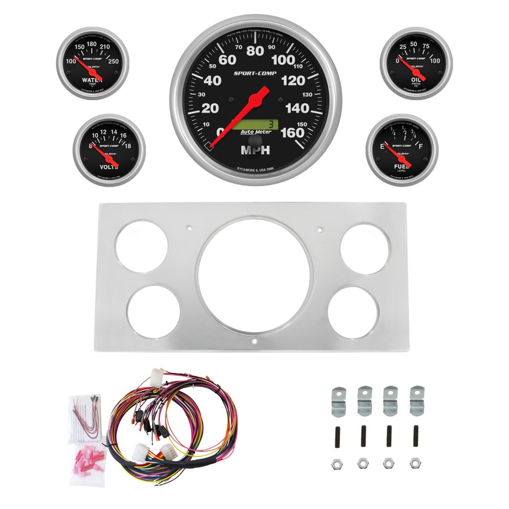 AutoMeter 5 GAUGE DIRECT-FIT DASH KIT, FORD TRUCK 73-79, SPORT-COMP