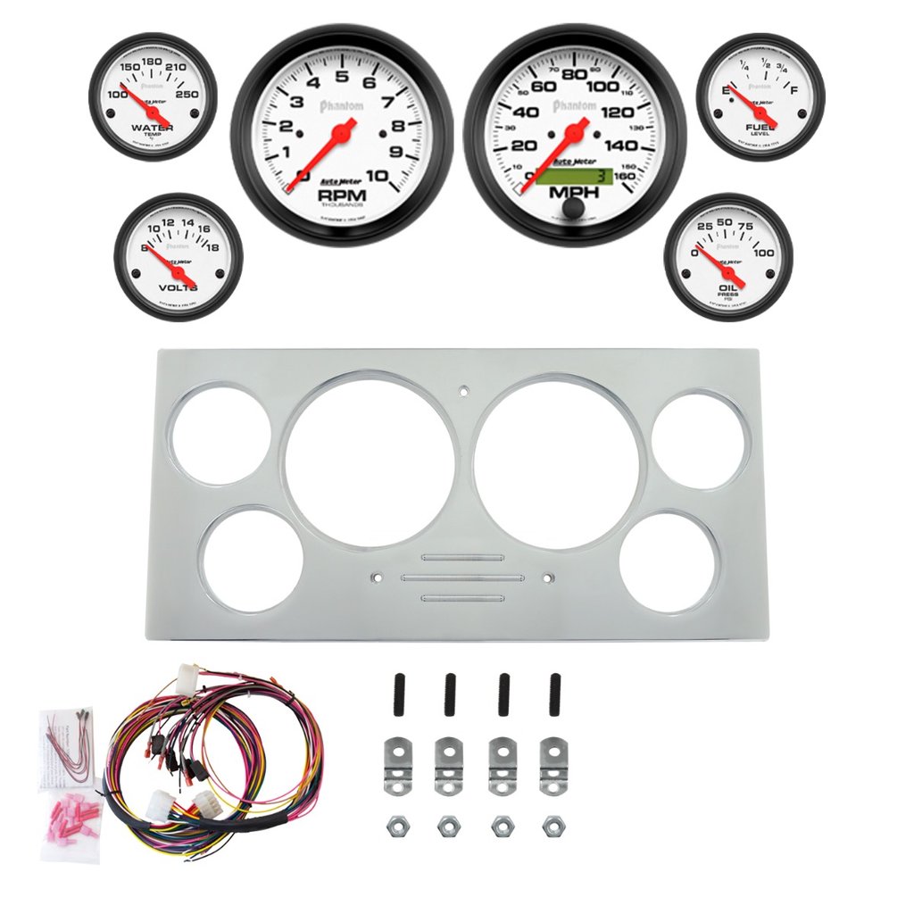 AutoMeter 6 GAUGE DIRECT-FIT DASH KIT, FORD TRUCK 73-79, PHANTOM