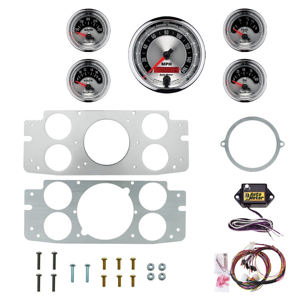AutoMeter 5 GAUGE DIRECT-FIT DASH KIT, FORD TRUCK 57-60, AMERICAN MUSCLE