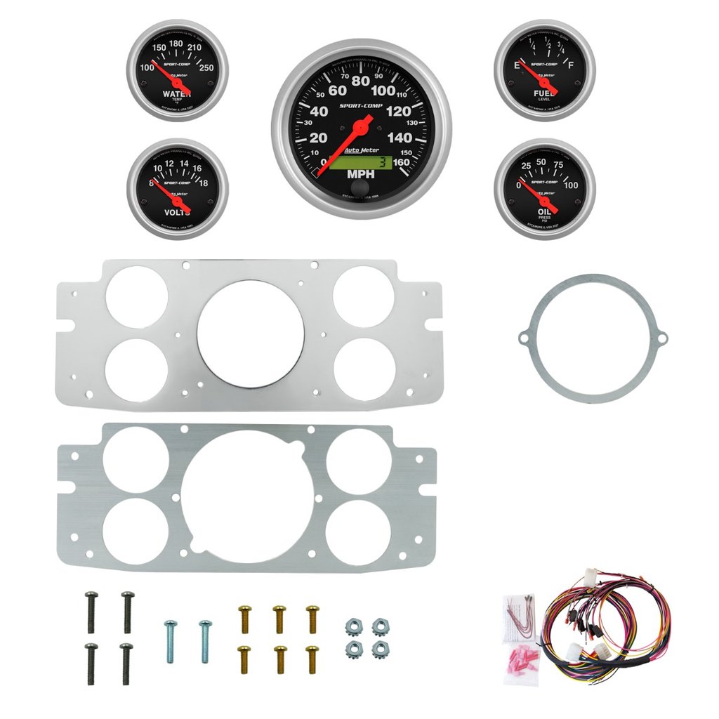 AutoMeter 5 GAUGE DIRECT-FIT DASH KIT, FORD TRUCK 57-60, SPORT-COMP