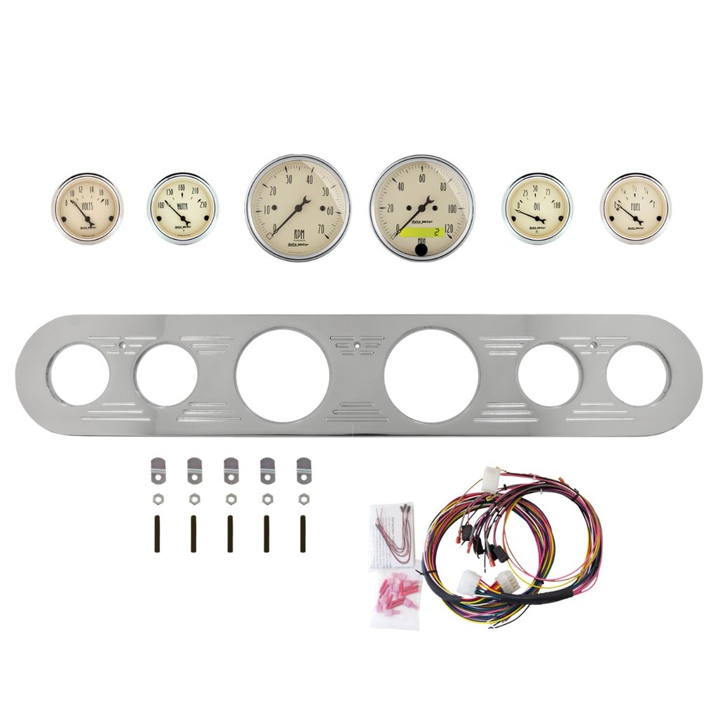 AutoMeter 6 GAUGE DIRECT-FIT DASH KIT, FORD TRUCK 67-72, ANTIQUE BEIGE